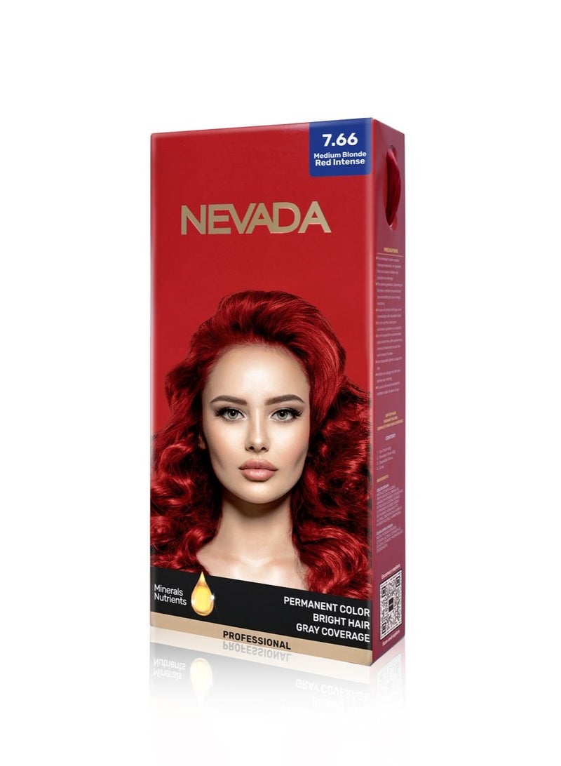 Nevada Women's Hair Dye Shade 7.66 (Medium Reddish Blonde)